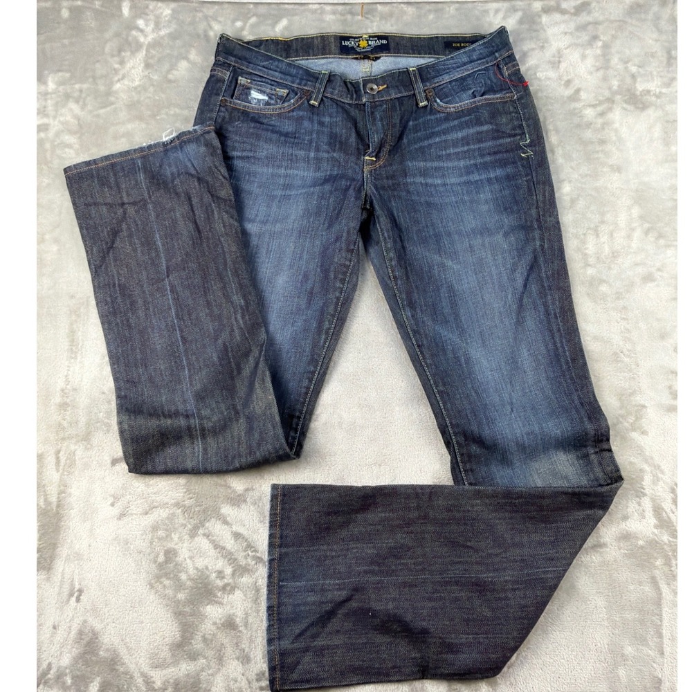Lucky Brand Zoe Boot Dark Wash Mid Rise Bootcut Jeans Size 12/31 Stretch Denim